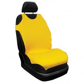 Husă scaune mașină 100% Bumbac, galben, pentru față  2bc, 16A