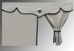 Set draperii MAN TGA XXL/XL, cu biluțe negre