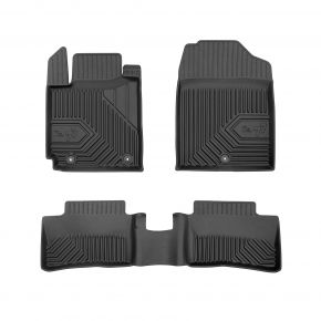 Covorașe cauciuc 3D No.77 pentru Kia Picanto III hatchback, distanța dintre opritoare 29, 5cm din 2017 (3 buc)