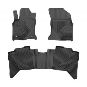 Covorașe cauciuc 3D No.77 pentru Toyota Hilux VIII pickup, Active 2015-2026 (3 buc)