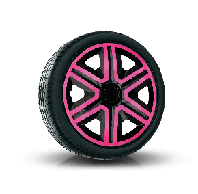 Capace pentru VOLKSWAGEN 14", ACTION DOUBLECOLOR ROZ-NEGRU 4bc 