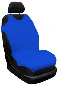 Husă scaune mașină 100% Bumbac, albastră, pentru față  2bc 