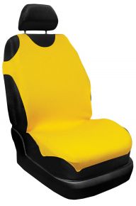 Husă scaune mașină 100% Bumbac, galben, pentru față  2bc 