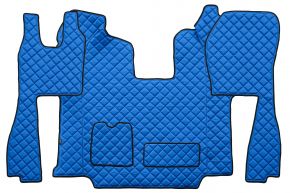 Covorașe din piele ecologică Q pentru SCANIA R (01.2011-12.2016) - automată - scaune obișnuite (nu RECARO) - Albastru
