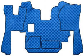 Covorașe din piele ecologică Q pentru SCANIA R (01.2005-12.2010) - manuală - Albastru