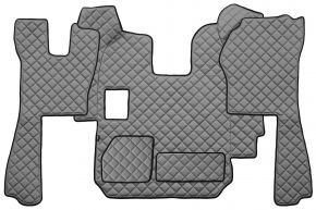 Covorașe din piele ecologică Q pentru SCANIA R (01.2005-12.2010) - manuală - Gri