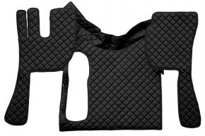 Covorașe din piele ecologică Q pentru VOLVO FH 3 (01.2009-12.2012) - manuală - deschidere mare - Negru