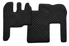 Covorașe din piele ecologică Q pentru RENAULT MAGNUM MILLENIUM (01.2002-12.2007) - Negru