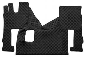 Covorașe din piele ecologică Q pentru VOLVO FH 5 (din 01.2020) - manuală - Negru