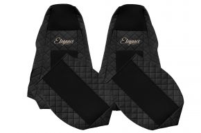 Huse scaune auto pe măsură ELEGANCE Q pentru SCANIA P (01.2005-12.2016) - tetiere integrate - negre