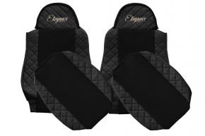 Huse scaune auto pe măsură ELEGANCE Q pentru MAN TGL (01.2005-12.2012) - negre