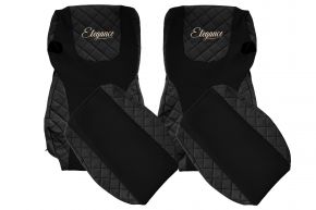 Huse scaune auto pe măsură ELEGANCE Q pentru DAF XF 106 (01.2014-09.2021) - negre