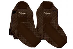 Huse scaune auto pe măsură ELEGANCE Q pentru MAN TGX (01.2007-03.2020) - scaune ISRI, scaune diferite - maro