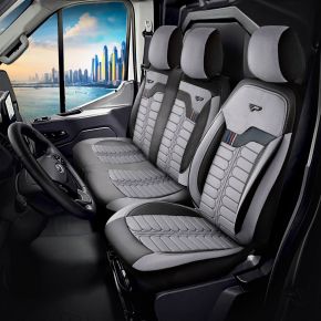 Huse auto realizat la dimensiunile cerute Londra gri deschis pentru FIAT DUCATO (1994-2023)