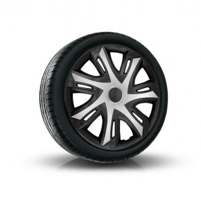 Capace pentru roți FIAT 14", N-POWER BICOLOR argintiu-negru  4bc