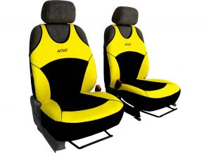 Huse auto Activ Sport galbene, față 2 buc