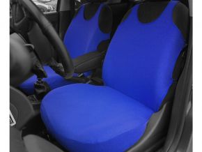 Huse auto universale din bumbac POK, albastre, față + spate
