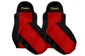 Huse de scaune pe măsură CLASSIC pentru DAF LF (01.2001-12.2013) - roșii