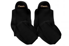 Huse de scaune pe măsură CLASSIC pentru MAN TGL (01.2005-12.2012) - centura pasagerului în afara scaunului - negre