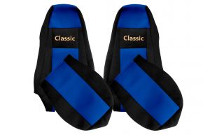 Huse de scaune pe măsură CLASSIC pentru SCANIA G (01.2005-12.2016) - tetiere integrate - albastre