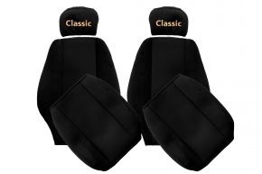 Huse de scaune pe măsură CLASSIC pentru MERCEDES AXOR (01.1996-12.2004) - tetiere reglabile - negre
