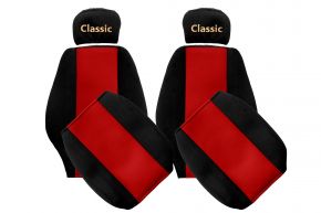 Huse de scaune pe măsură CLASSIC pentru MERCEDES AXOR (01.1996-12.2004) - tetiere reglabile - roșii