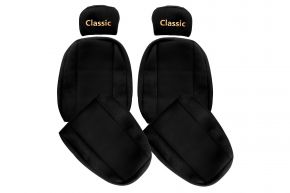 Huse de scaune pe măsură CLASSIC pentru MAN L2000 (01.1994-12.2005) - centura pasagerului în afara scaunului - negre