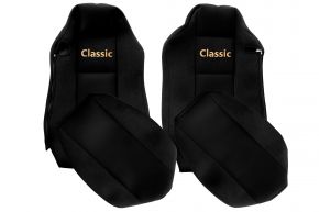 Huse de scaune pe măsură CLASSIC pentru MAN TGX (01.2007-03.2020) - scaun șofer ISRI - negre