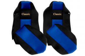 Huse de scaune pe măsură CLASSIC pentru MAN TGX (01.2007-03.2020) - scaun șofer ISRI - albastre