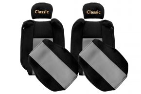 Huse de scaune pe măsură CLASSIC pentru RENAULT T (01.2014-04.2021) - tetiere reglabile - gri