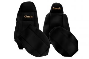 Huse de scaune pe măsură CLASSIC pentru SCANIA G (01.2013-12.2016) - scaun șofer cu microfon - negre