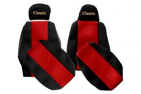 Huse de scaune pe măsură CLASSIC pentru SCANIA G (01.2013-12.2016) - tetiere diferite - roșii