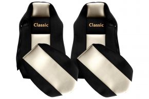 Huse de scaune pe măsură CLASSIC pentru MAN TGX (01.2007-03.2020) - scaune ISRI identice - bej deschis