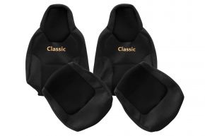 Huse de scaune pe măsură CLASSIC pentru MAN TGL (din 03.2021) - centura șoferului fixată pe scaun - negre