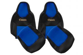 Huse de scaune pe măsură CLASSIC pentru MAN TGL (din 03.2021) - centuri fixate pe scaune - albastre