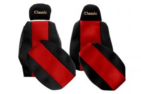 Huse de scaune pe măsură CLASSIC pentru SCANIA S NEXTGEN (din 01.2017) - scaun pasager rabatabil - roșii