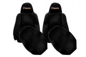 Huse de scaune pe măsură CLASSIC pentru SCANIA G NEXTGEN (din 01.2017) - tetiere înguste - negre