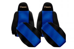Huse de scaune pe măsură CLASSIC pentru SCANIA G NEXTGEN (din 01.2017) - tetiere înguste - albastre