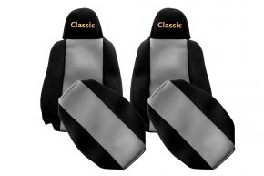 Huse de scaune pe măsură CLASSIC pentru SCANIA G NEXTGEN (din 01.2017) - tetiere înguste - gri