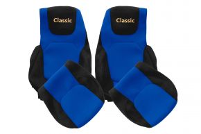 Huse de scaune pe măsură CLASSIC pentru DAF XG+ (din 10.2021) - scaune identice - albastre