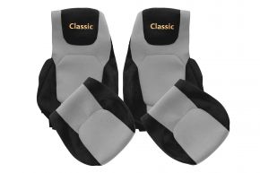 Huse de scaune pe măsură CLASSIC pentru DAF XG+ (din 10.2021) - scaune identice - gri