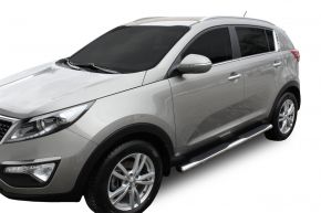 Trepte scări din inox pentru Kia Sportage 2009-2015 4"oval