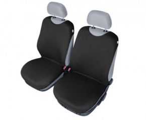 Husă scaune mașină SHIRT COTTON pentru scaunule din față negru Fiat Grande Punto