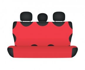 Husă scaune mașină COTTON pentru bacheta din spate întreagă roșu Dacia Logan MCV