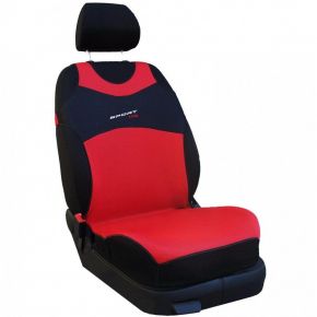 Husă scaune mașină Sport Line, roșie, pentru față  2bc 
