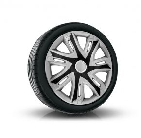 Capace pentru roți HONDA 16", SUPERNOVA BICOLOR argintiu-negru  4bc