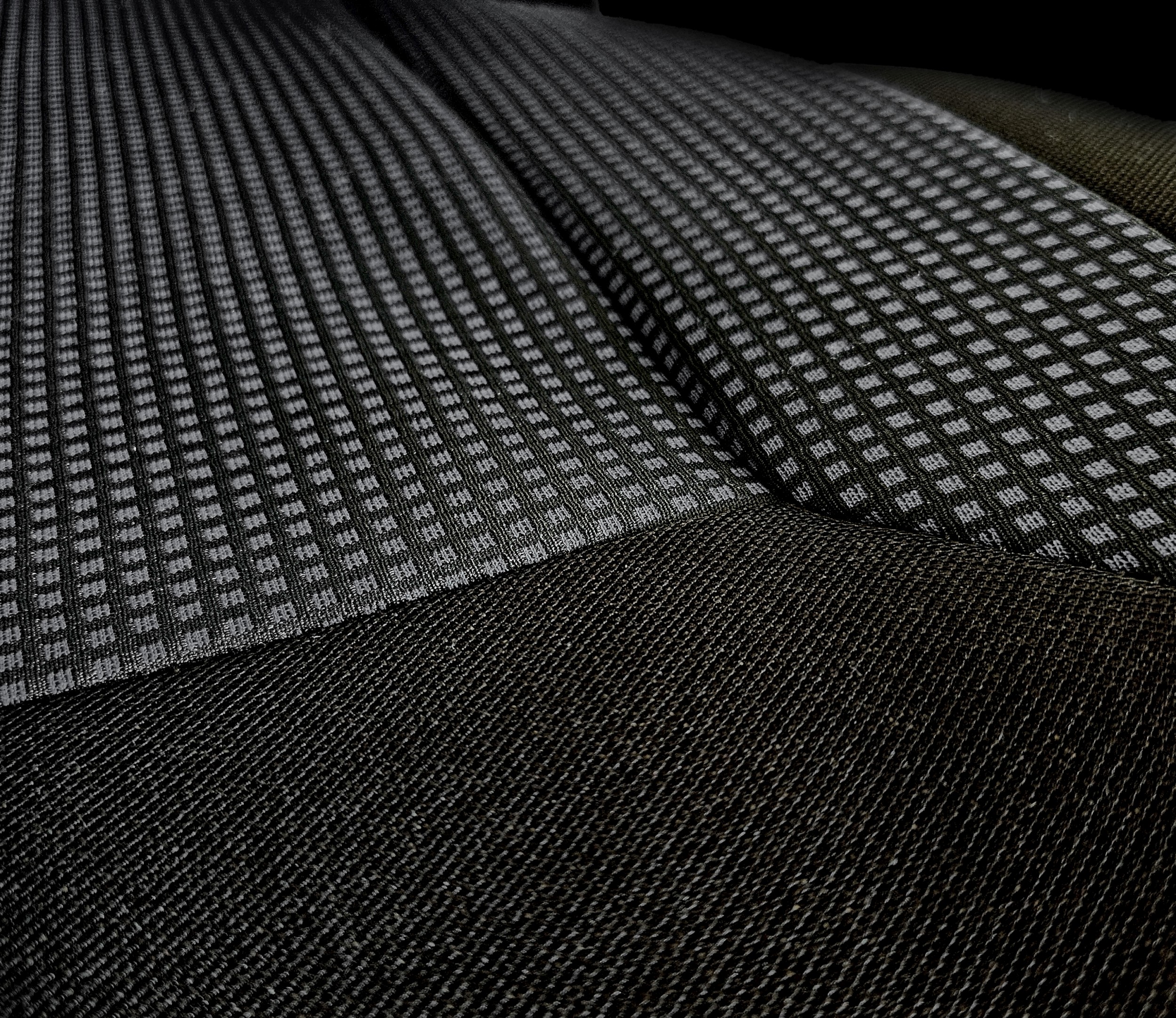 Detaliu material jacquard gri închis ROYAL