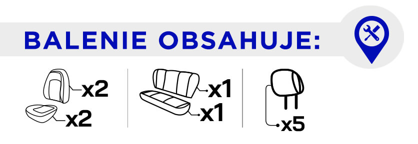 Conținutul pachetului huselor auto Benelux