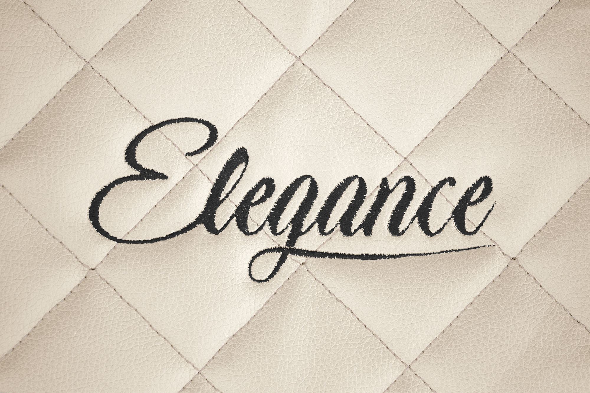 Detaliu al broderiei Elegance: Bej deschis