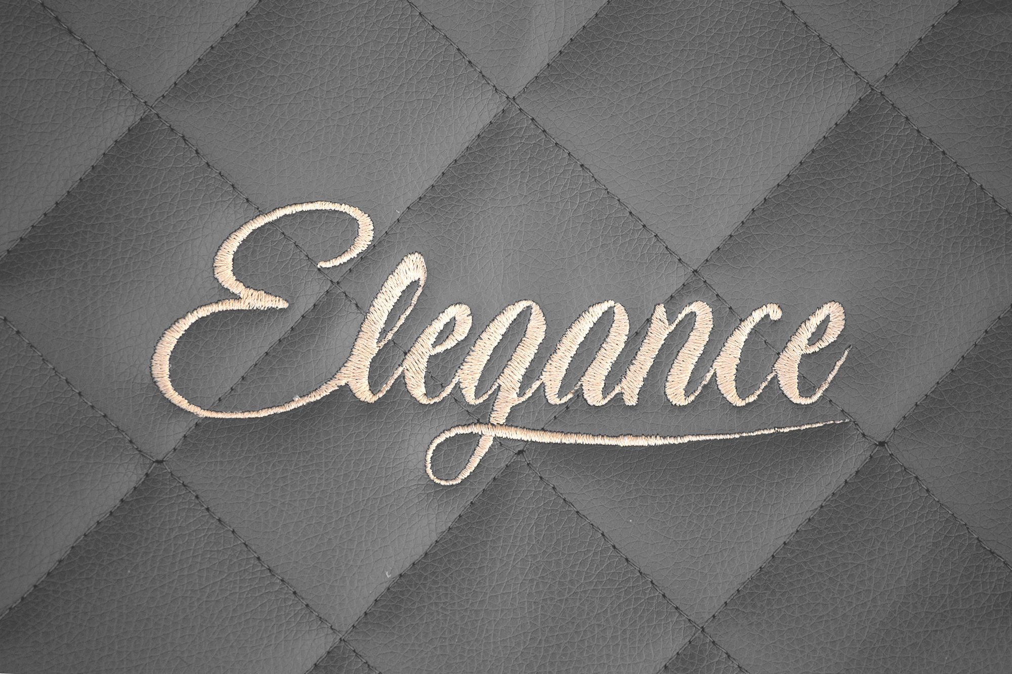 Detaliu al broderiei Elegance: Gri